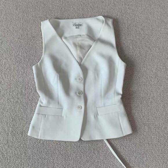 BEST L'Academie by Marianna Revolove Nomiko Top - Ivory Off White Vest Cropped - Picture 4 of 9